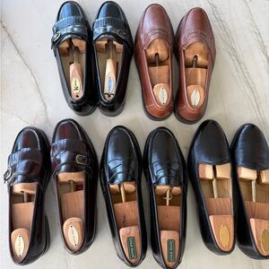 Cole Haan Black and Brown Leather Loafers